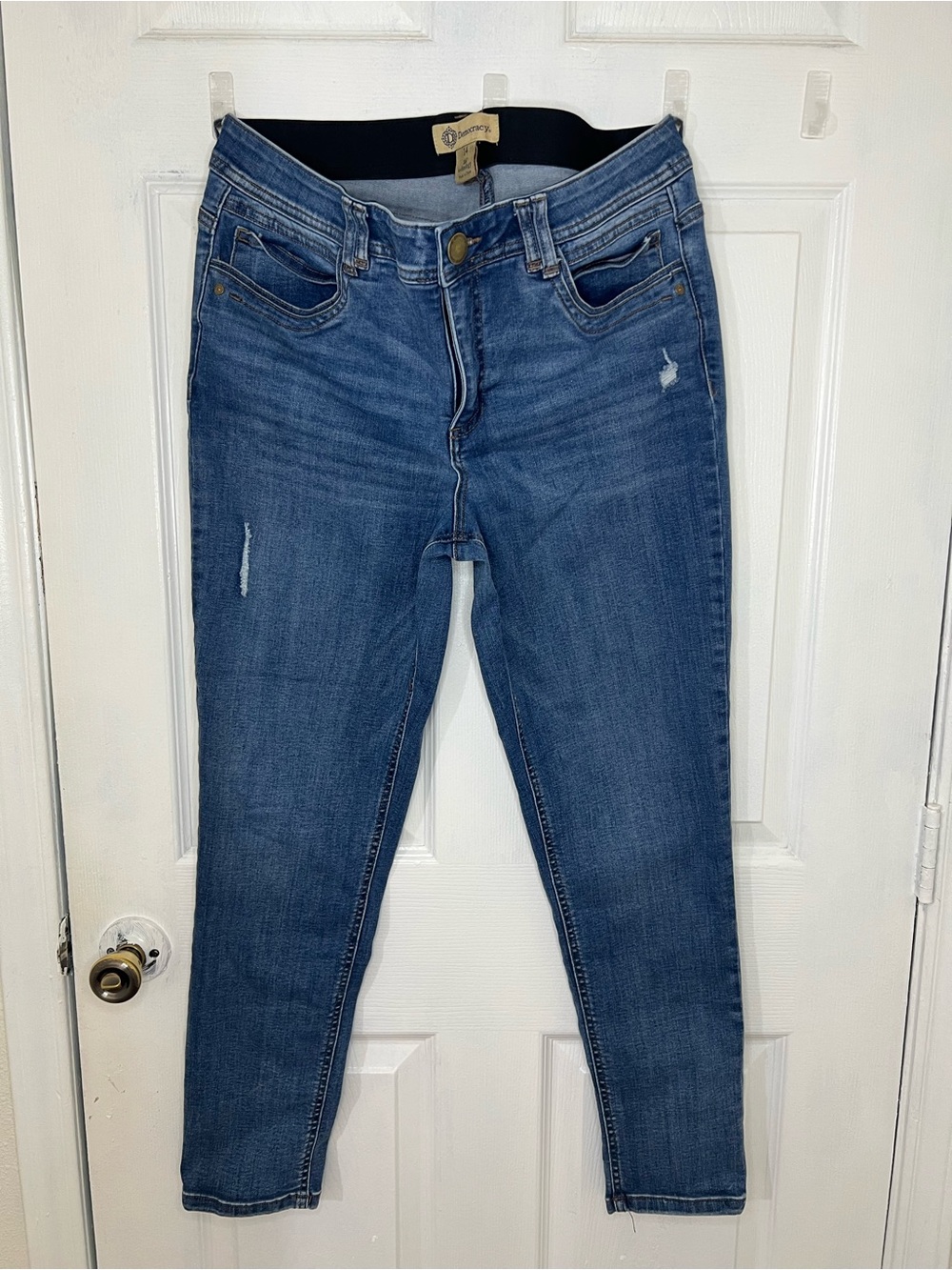 Democracy Stretch Mid-Rise Women's Jeans - Blue size 14